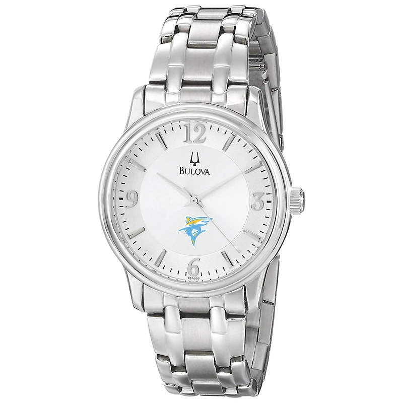 Men's Bulova  Silver LIU Sharks Stainless Steel Quartz Watch