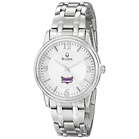 Men's Bulova  Silver Loras College Duhawks Stainless Steel Quartz Watch