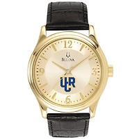 Men's Bulova  Gold/Black UC Riverside Highlanders Stainless Steel Watch with Leather Band