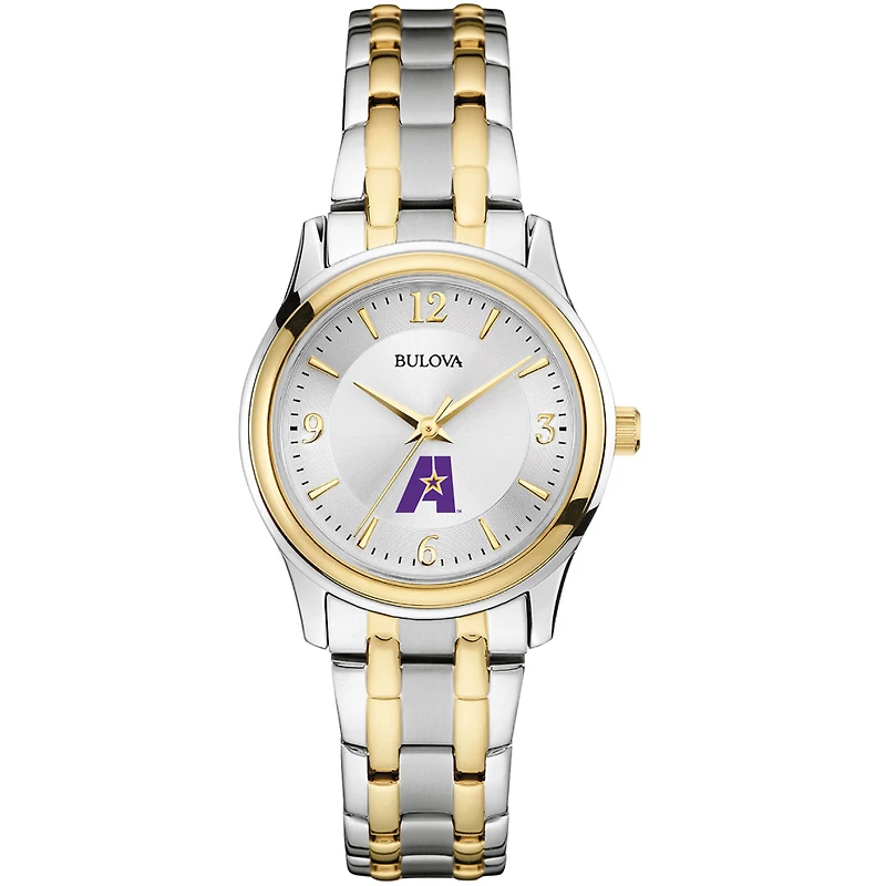 Women's Bulova Silver/Gold LSUA Generals Two-Tone Stainless Steel Watch