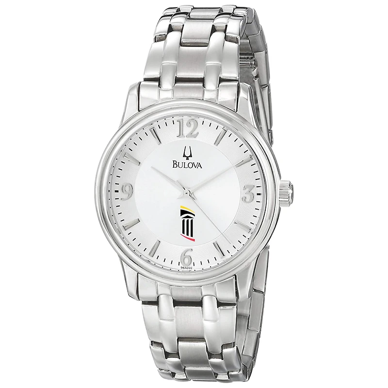 Men's Bulova Silver University of Maryland Baltimore Stainless Steel Quartz Watch