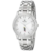 Men's Bulova  Silver University of Maryland Baltimore Stainless Steel Quartz Watch