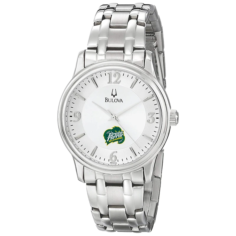 Men's Bulova Silver McDaniel Green Terror Stainless Steel Quartz Watch