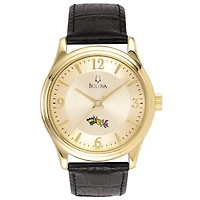 Men's Bulova  Gold/Black Drexel Dragons Stainless Steel Watch with Leather Band