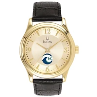 Men's Bulova  Gold/Black Eckerd Tritons Stainless Steel Watch with Leather Band