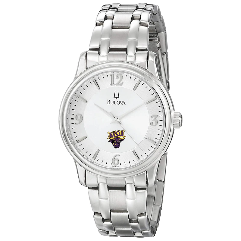 Men's Bulova Silver Minnesota State Mavericks Stainless Steel Quartz Watch