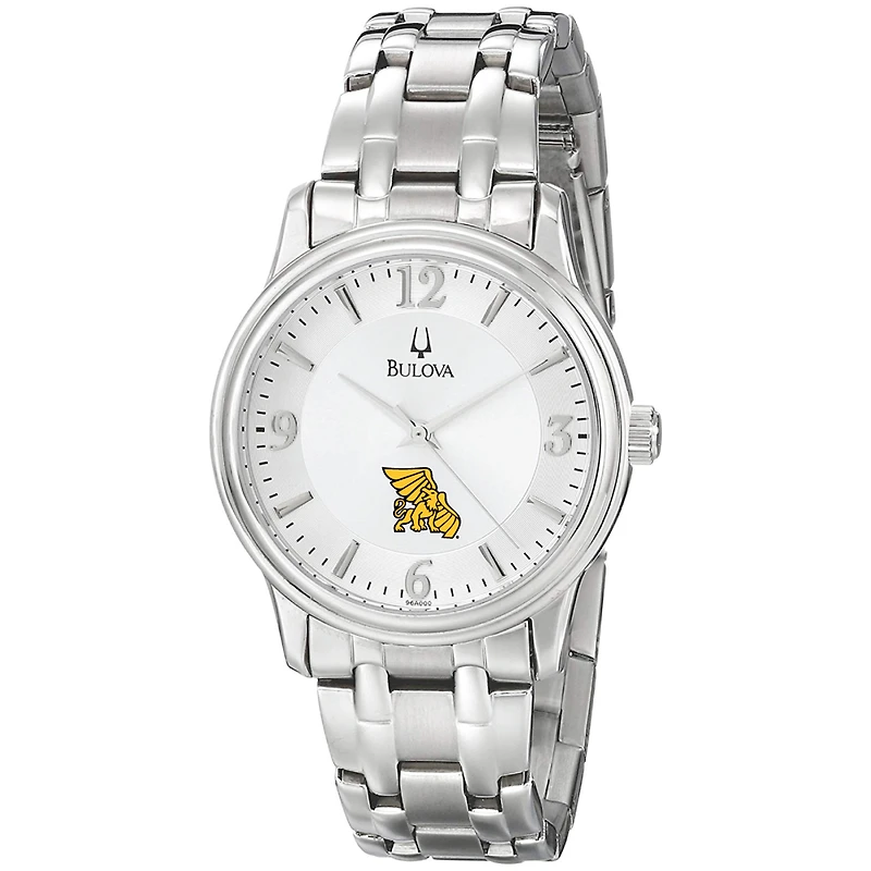 Men's Bulova Silver Missouri Western State Griffons Stainless Steel Quartz Watch
