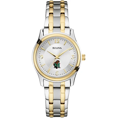 Women's Bulova Silver/Gold Minot State Beavers Two-Tone Stainless Steel Watch