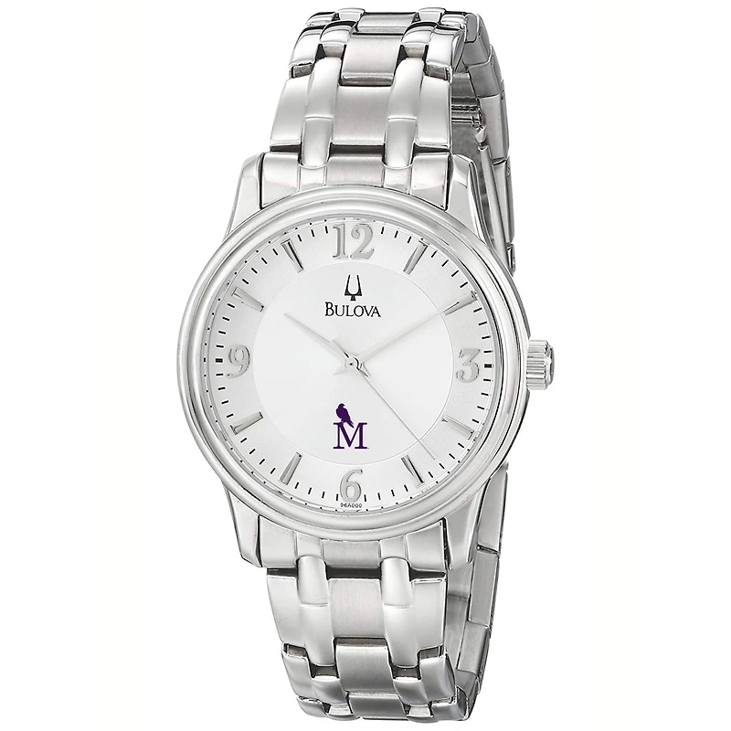 Men's Bulova Silver Montevallo Falcons Stainless Steel Quartz Watch