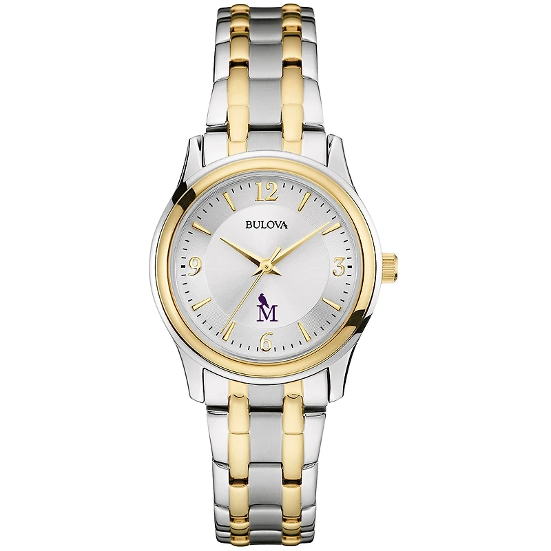 Women's Bulova Silver/Gold Montevallo Falcons Two-Tone Stainless Steel Watch