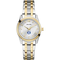 Women's Bulova  Silver/Gold Moravian Greyhounds Two-Tone Stainless Steel Watch