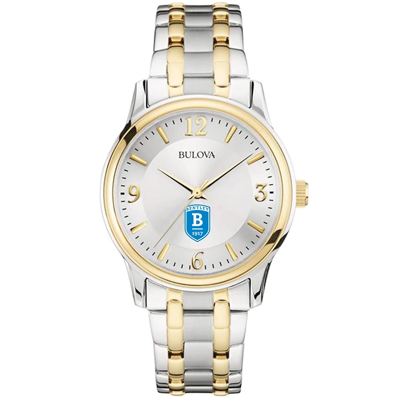 Men's Bulova  Silver/Gold Bentley Falcons Two-Tone Stainless Steel Watch