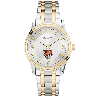 Men's Bulova  Silver/Gold Buffalo State Bengals Two-Tone Stainless Steel Watch