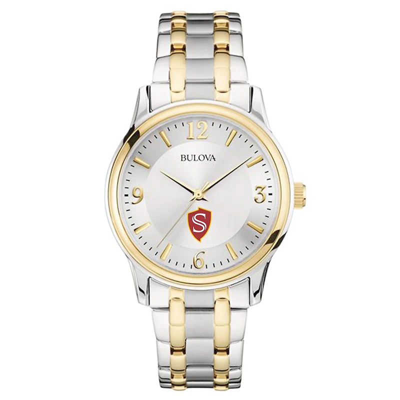 Men's Bulova  Silver/Gold Cal State Stanislaus Warriors Two-Tone Stainless Steel Watch