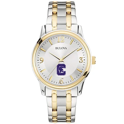 Men's Bulova  Silver/Gold Capital University Comets Two-Tone Stainless Steel Watch