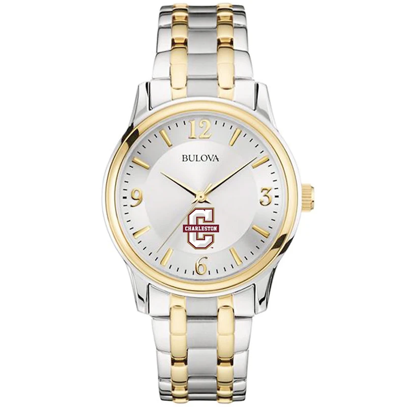Men's Bulova Silver/Gold Charleston Cougars Two-Tone Stainless Steel Watch
