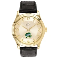 Men's Bulova  Gold/Black McDaniel Green Terror Stainless Steel Watch with Leather Band