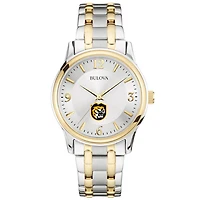 Men's Bulova  Silver/Gold Colorado College Tigers Two-Tone Stainless Steel Watch