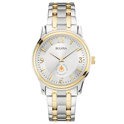 Men's Bulova Silver/Gold Culinary Institute of America Steels Two-Tone Stainless Steel Watch