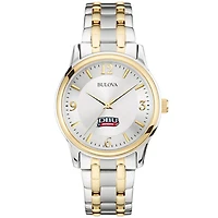 Men's Bulova  Silver/Gold Dallas Baptist Patriots Two-Tone Stainless Steel Watch