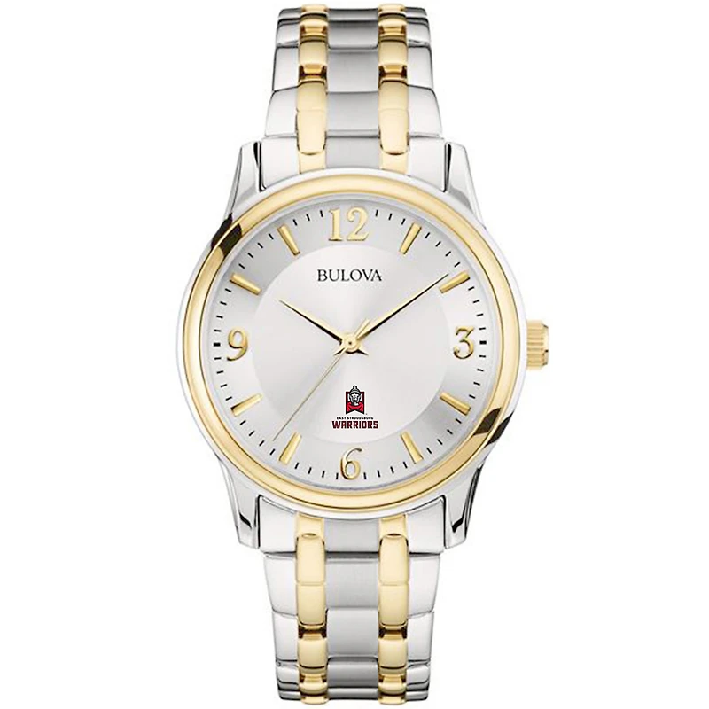 Men's Bulova  Silver/Gold East Stroudsburg Warriors Two-Tone Stainless Steel Watch