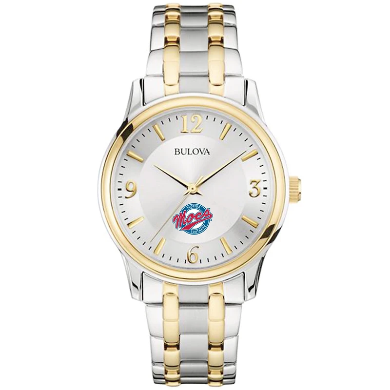Men's Bulova  Silver/Gold Florida Southern Mocs Two-Tone Stainless Steel Watch