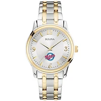 Men's Bulova  Silver/Gold Florida Southern Mocs Two-Tone Stainless Steel Watch