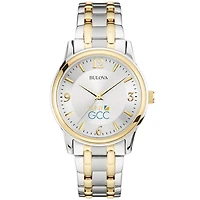 Men's Bulova  Silver/Gold SUNY Genesee Community College Two-Tone Stainless Steel Watch