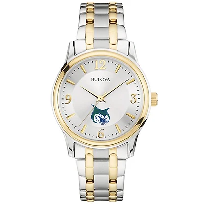 Men's Bulova Silver/Gold Georgia College Bobcats Two-Tone Stainless Steel Watch
