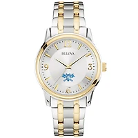 Men's Bulova  Silver/Gold Lawrence Technological University Blue Devils Two-Tone Stainless Steel Watch