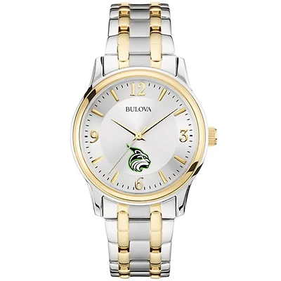 Men's Bulova  Silver/Gold Lesley Lynx Two-Tone Stainless Steel Watch