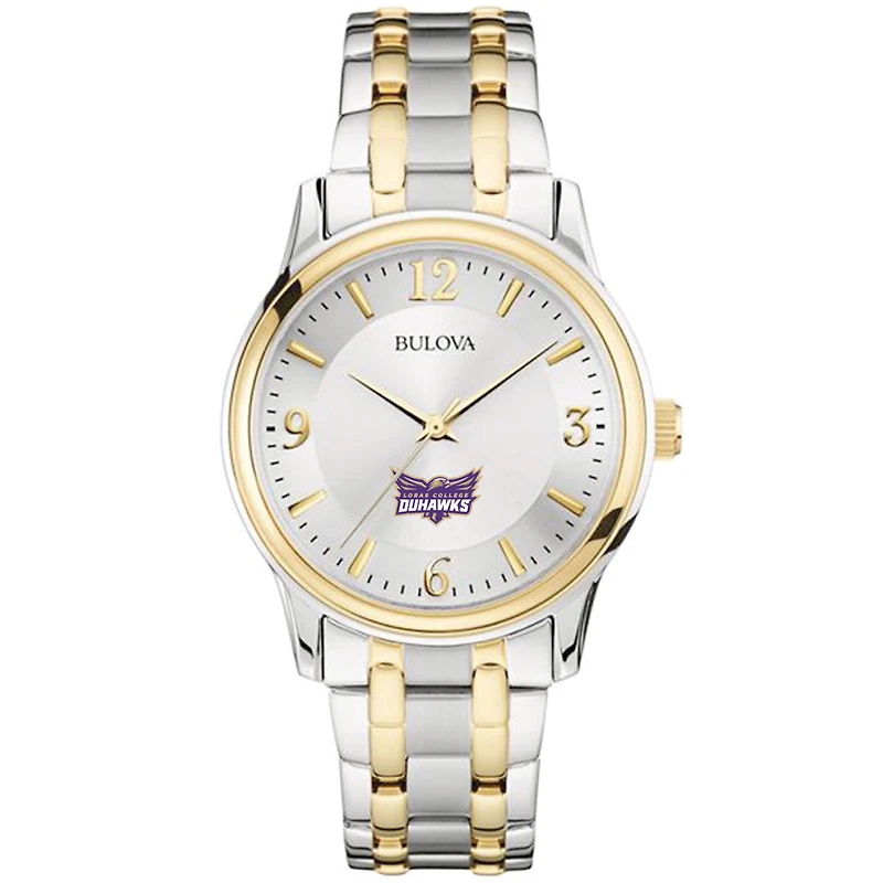 Men's Bulova  Silver/Gold Loras College Duhawks Two-Tone Stainless Steel Watch