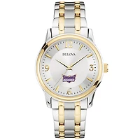 Men's Bulova  Silver/Gold Loras College Duhawks Two-Tone Stainless Steel Watch