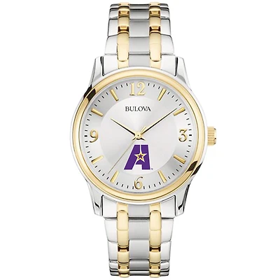 Men's Bulova  Silver/Gold LSUA Generals Two-Tone Stainless Steel Watch