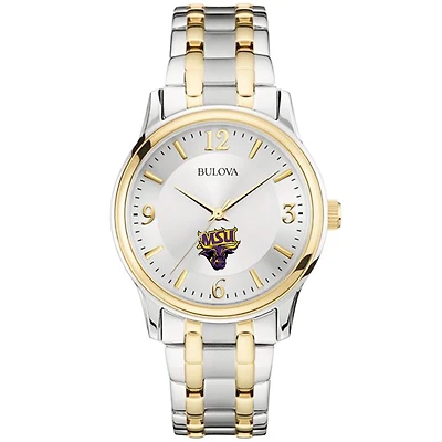 Men's Bulova  Silver/Gold Minnesota State Mavericks Two-Tone Stainless Steel Watch