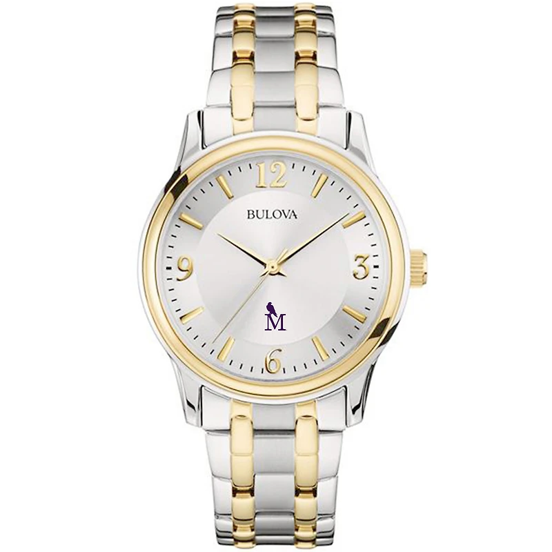 Men's Bulova  Silver/Gold Montevallo Falcons Two-Tone Stainless Steel Watch
