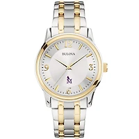 Men's Bulova  Silver/Gold Montevallo Falcons Two-Tone Stainless Steel Watch