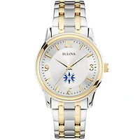 Men's Bulova  Silver/Gold Moravian Greyhounds Two-Tone Stainless Steel Watch