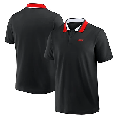 Men's Fanatics Black Formula 1 Primary Polo