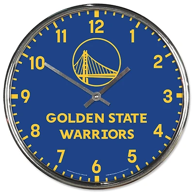 WinCraft Golden State Warriors Chrome Wall Clock