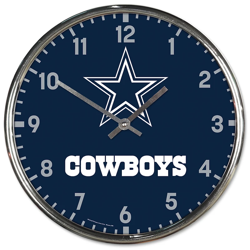 WinCraft Dallas Cowboys Chrome Wall Clock