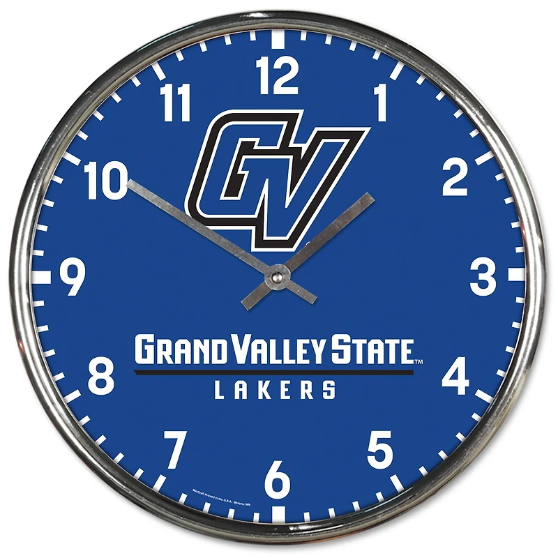 WinCraft Grand Valley State Lakers Chrome Wall Clock