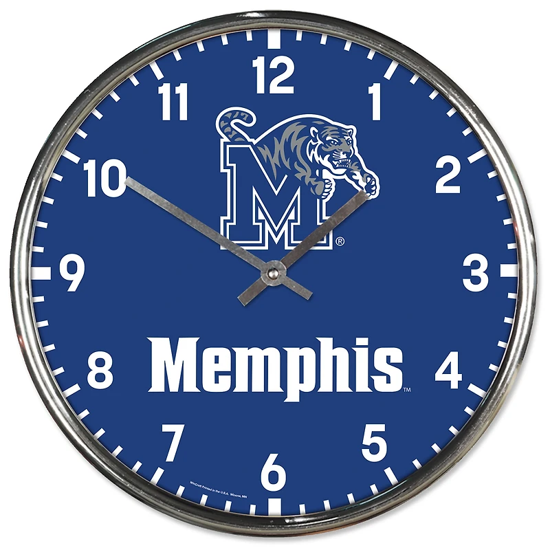 WinCraft Memphis Tigers Chrome Wall Clock