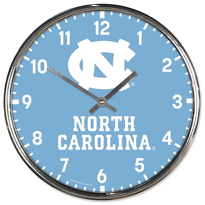 WinCraft North Carolina Tar Heels Chrome Wall Clock