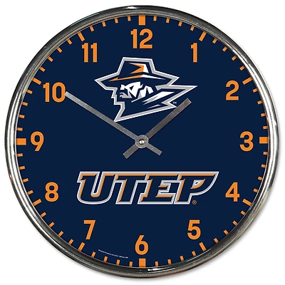 WinCraft UTEP Miners Chrome Wall Clock
