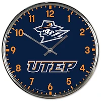 WinCraft UTEP Miners Chrome Wall Clock