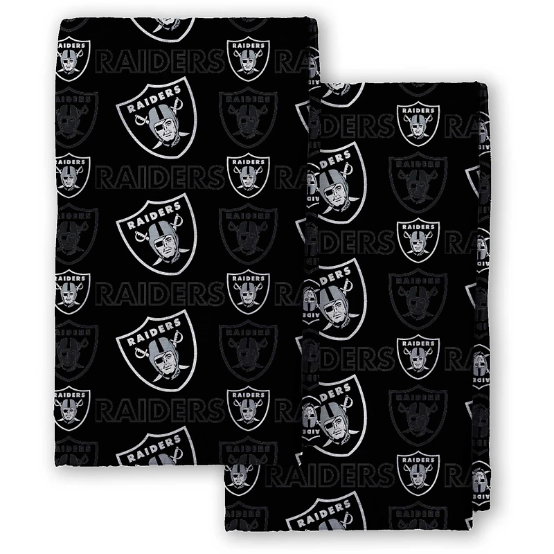 Pegasus Las Vegas Raiders 2-Pack Repeat Logo Dish Towel Set