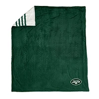 Pegasus New York Jets 60" x 70" Cable Knit Sherpa Stripe Blanket