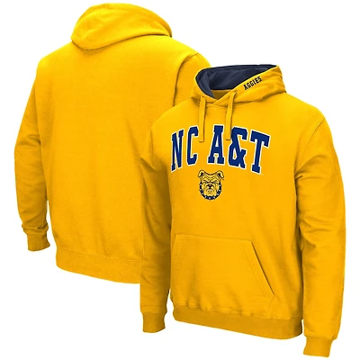Men's Colosseum Gold North Carolina A&T Aggies Arch & Logo Hoodie