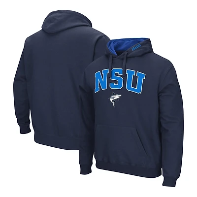 Men's Colosseum Navy Nova Southeastern Sharks Isle Pullover Hoodie